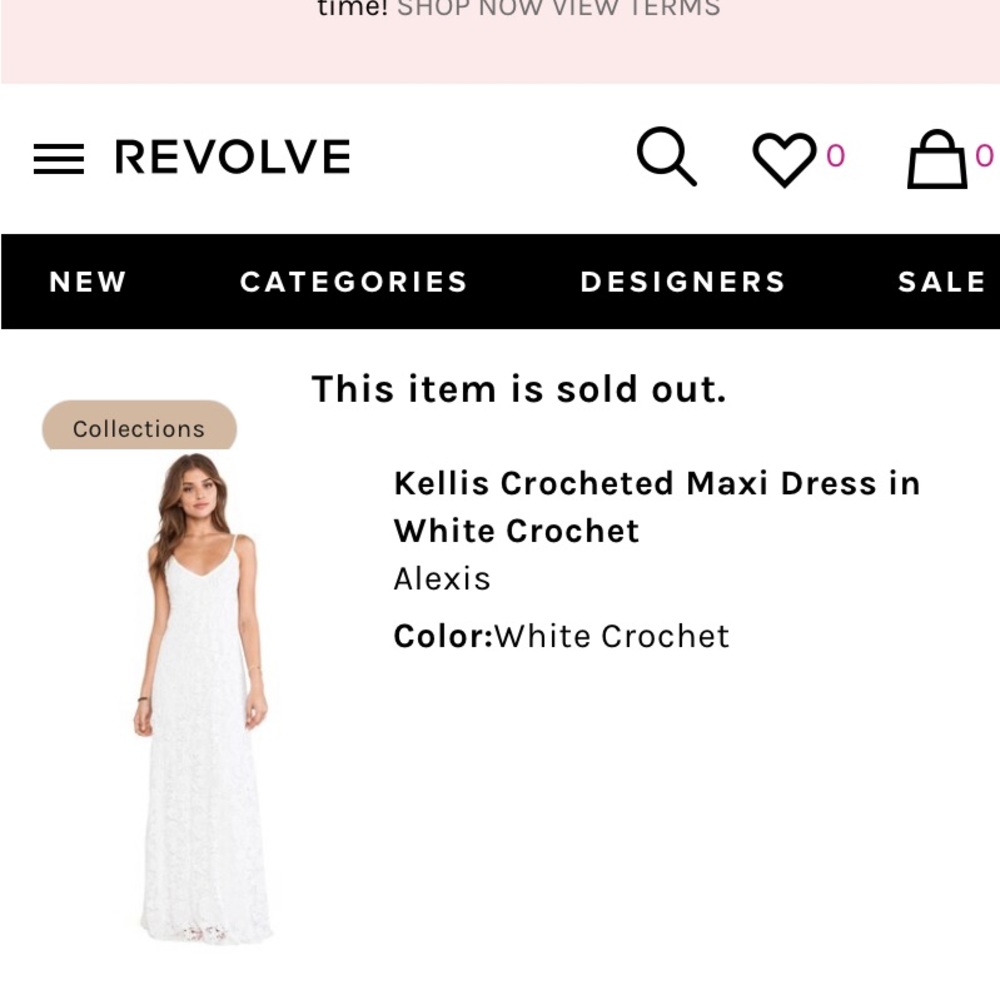 Alexis Kellis Crocheted Dress Medium New